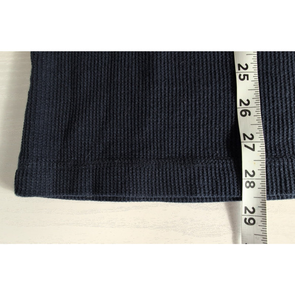 Jachs MFG Men's XL Thermal Shirt Navy Blue Waffle Knit Crewneck Long Sleeve - Picture 11 of 12
